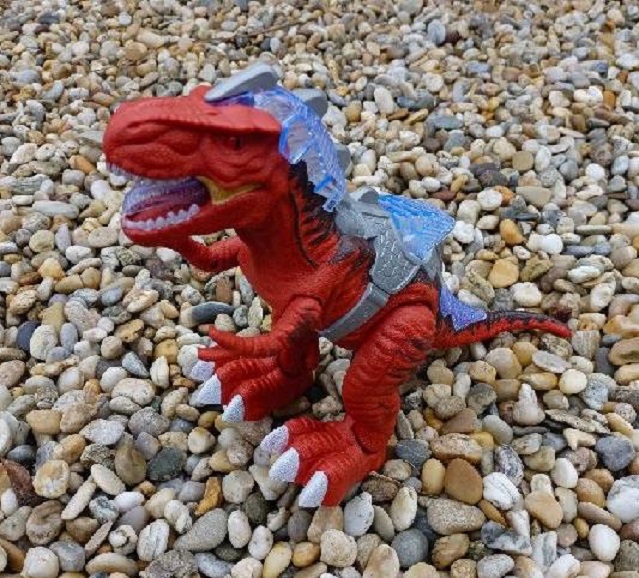 Chodící dinosaurus T-Rex s efekty cihlový - skladem poslední 1 kus!