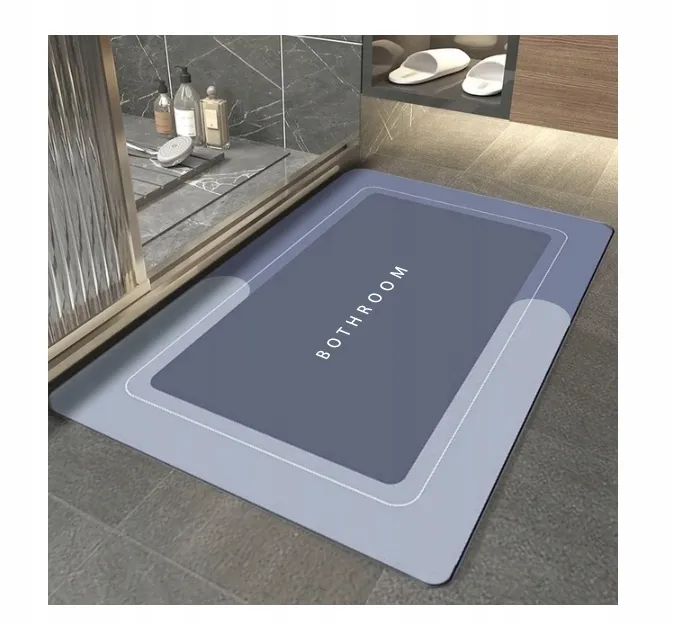 Absorpční rychleschnoucí předložka Bathroom 40x60cm modrá - model podélný