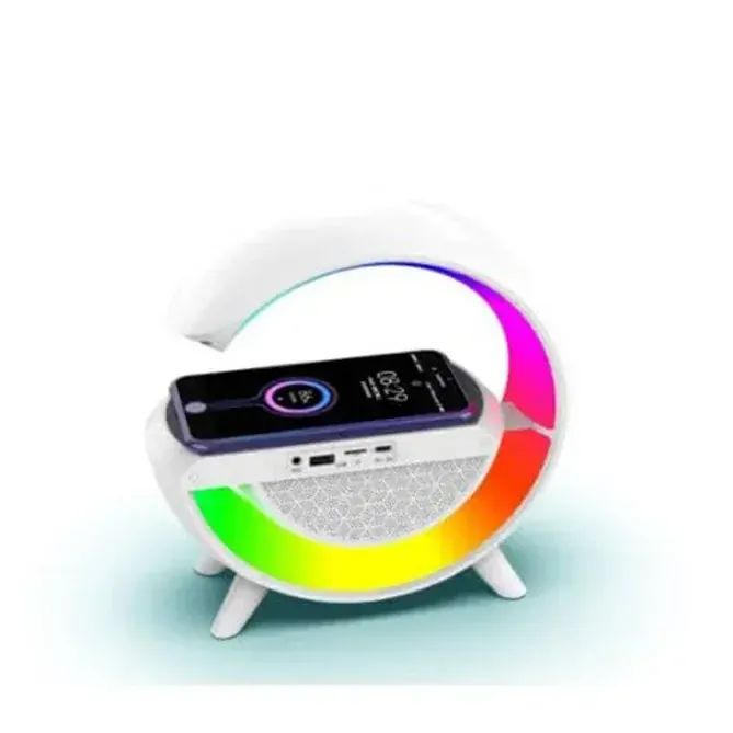 Bluetooth reproduktor s LED lampou a bezdrátovou nabíječkou HM-2301