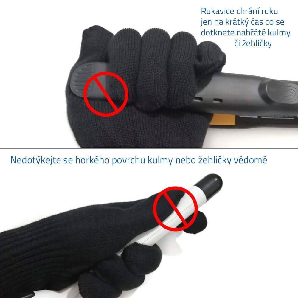 4L 8944 Rukavice na žehlení a kulmování - černé