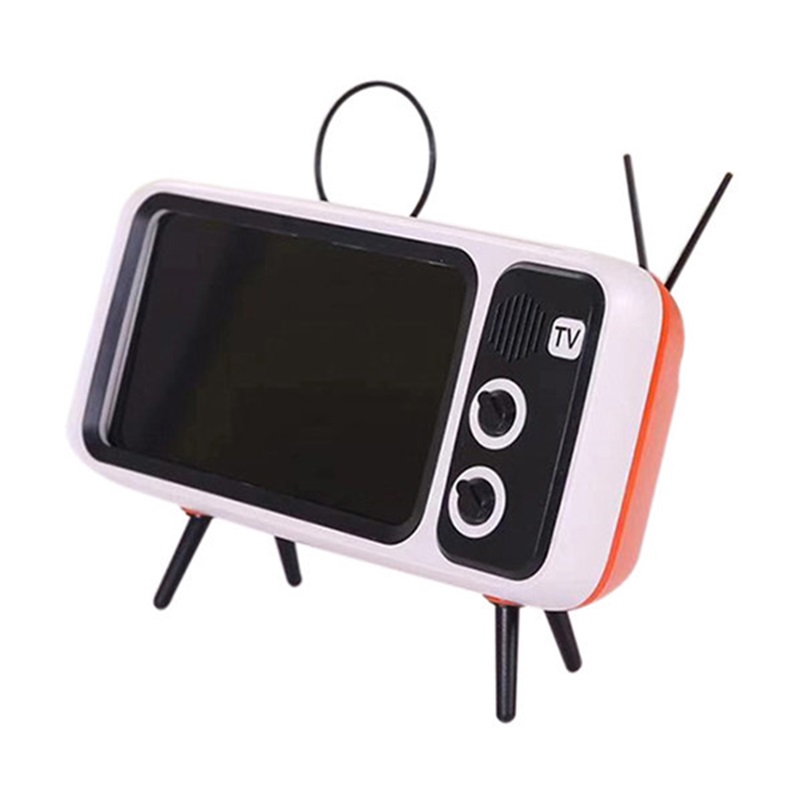 Retro držák telefonu s vestavěným reproduktorem