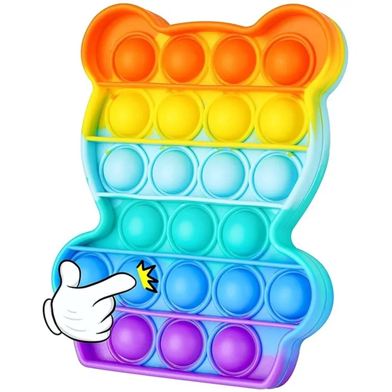 Pop it Antistresová hračka - medvídek duha 