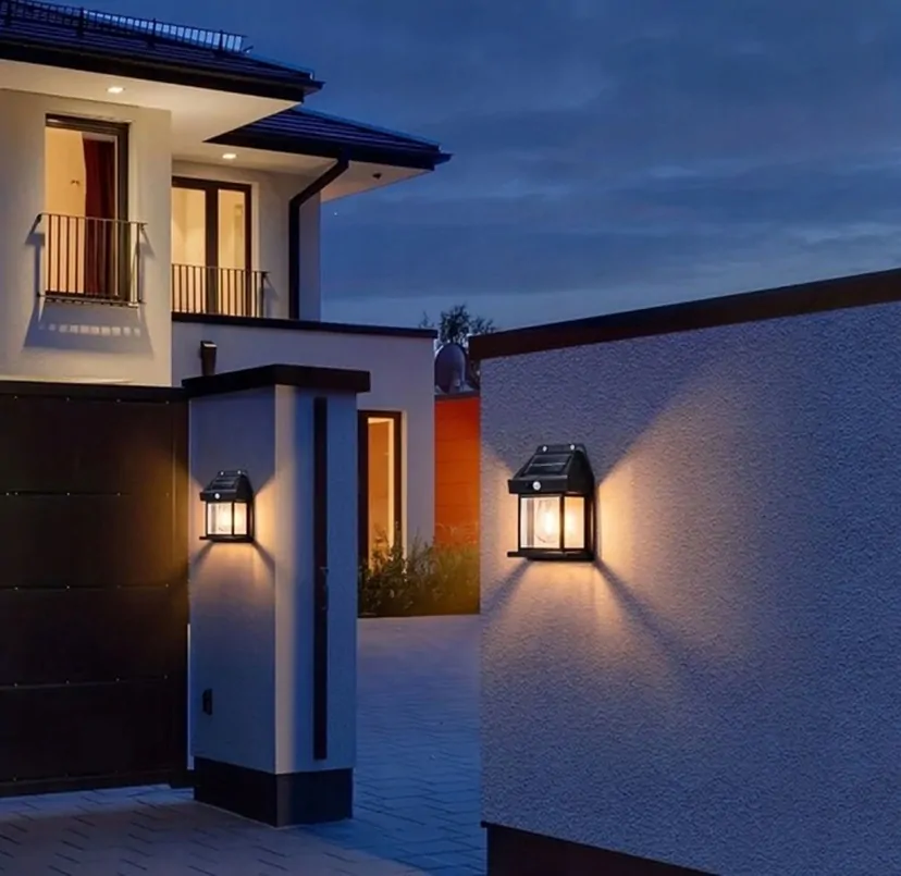 Solární nástěnná LED lampa se senzorem 888