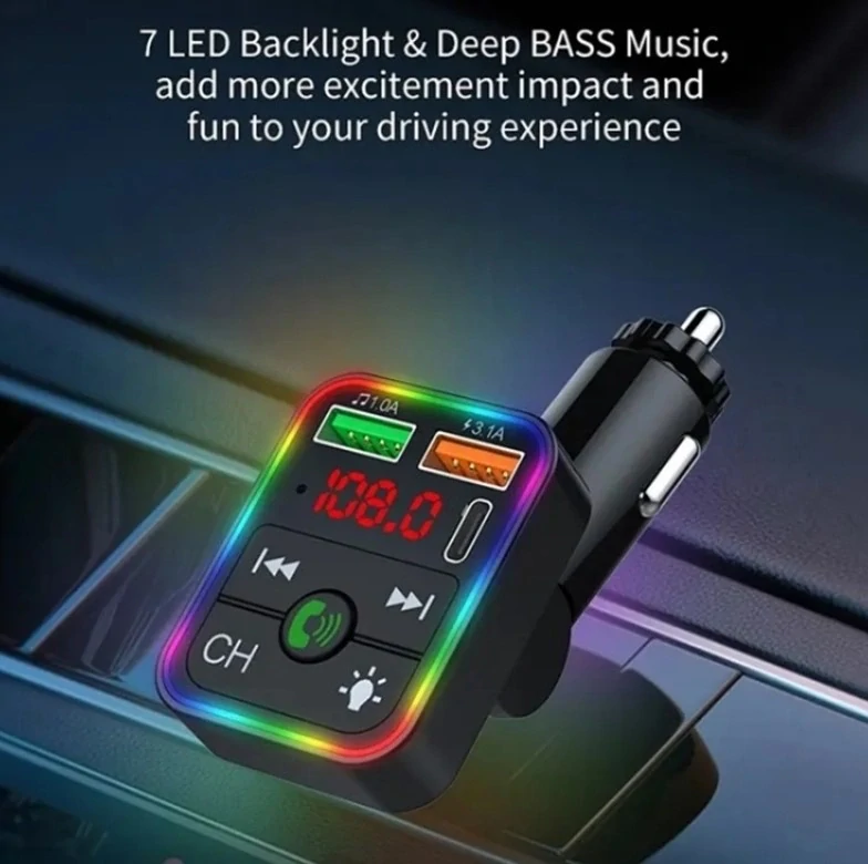 FM Transmitér do auta Car P2 Ambient - USB, Bluetooth, MP3