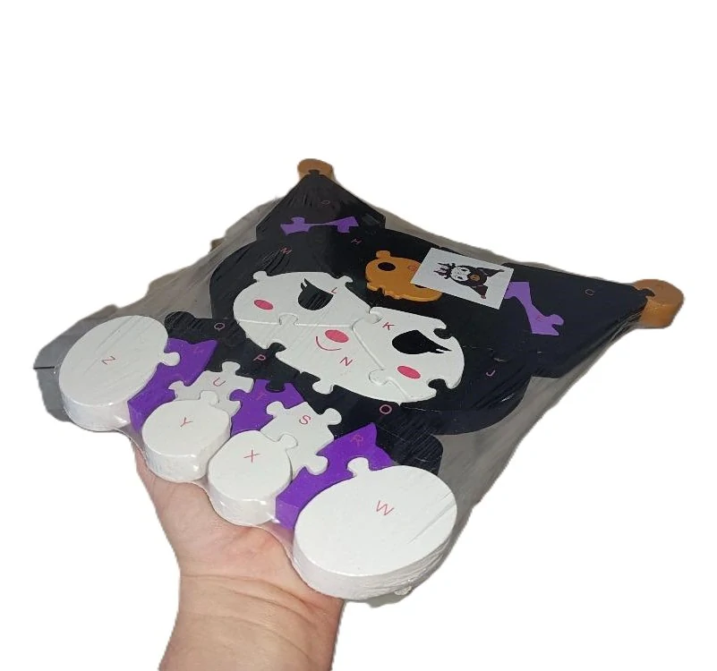 Vzdělávací dřevěné Puzzle holčička Kuromi