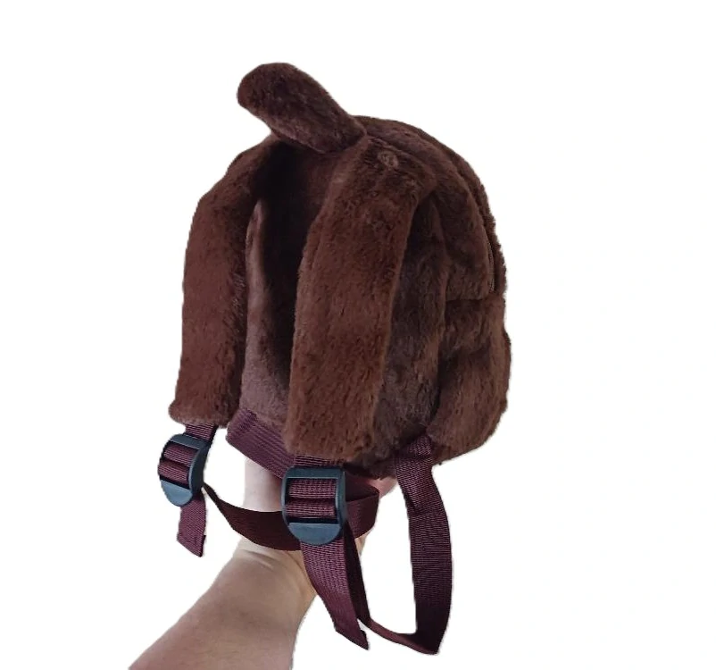 Plyšová hračka batůžek Labubu 26cm - hnědý