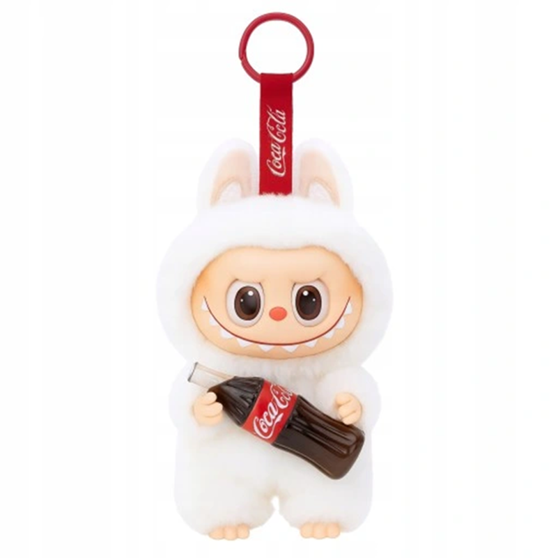 Plyšová hračka a přívěšek Labubu Mystery Box s překvapením - model Coca Cola
