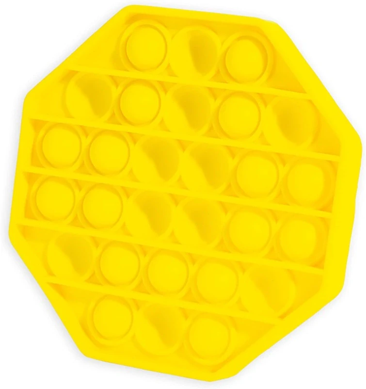 Pop it Antistresová hračka - osmihran žlutý
