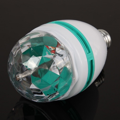 Rotační disko LED žárovka s adaptérem