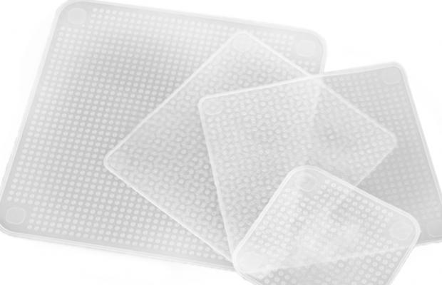 Silikonová víčka na potraviny Stretch Fresh - transparentní