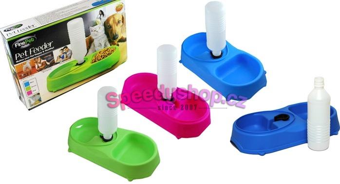 Automatický dávkovač krmiva pro psy a kočky Pet Feeder - růžový