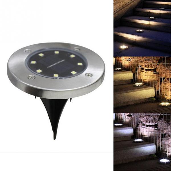 Disk Lights solární kruhové LED světla na zahradu 4ks 