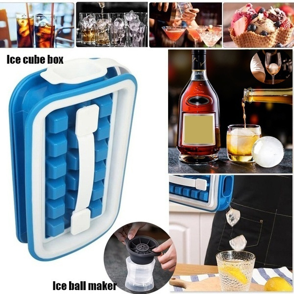 Výrobník ledu a přenosná láhev na vodu Ice Cube Tray