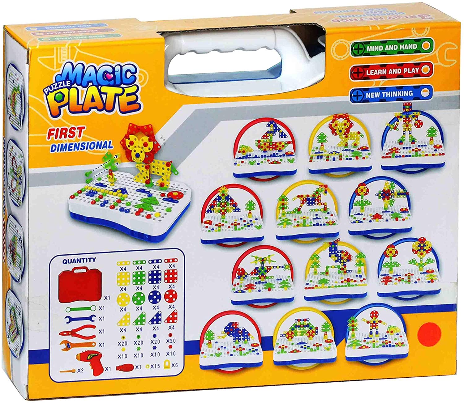 Šroubovací stavebnice Magic Puzzle Plate 205 dílů