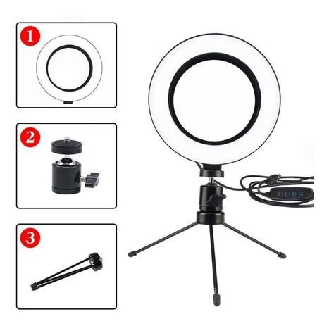 Kruhové LED světlo na selfie - průměr 16cm