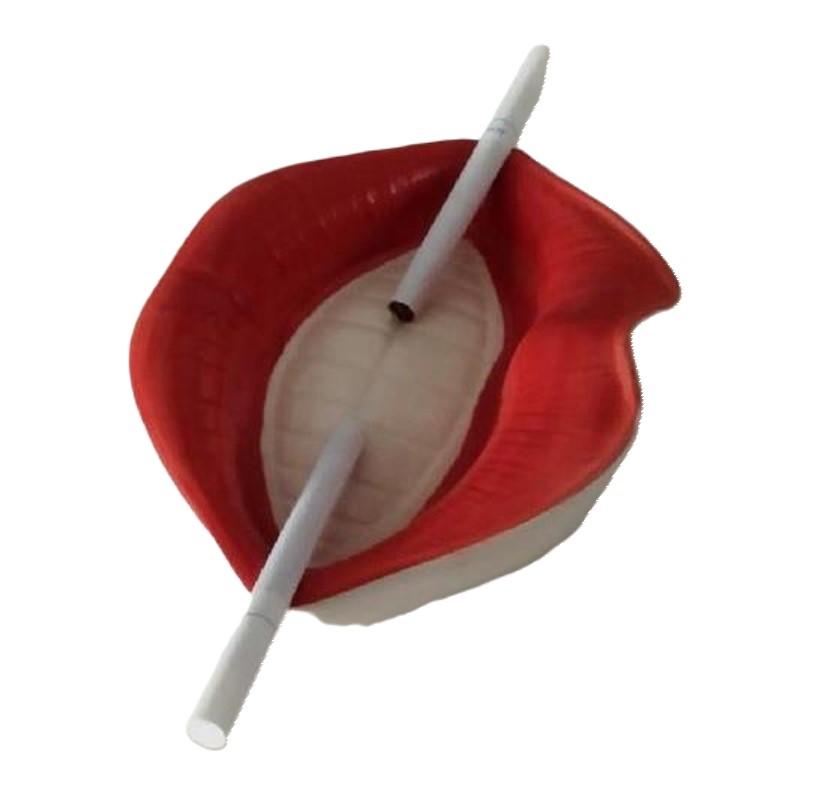 Keramický popelník - model dámské rty