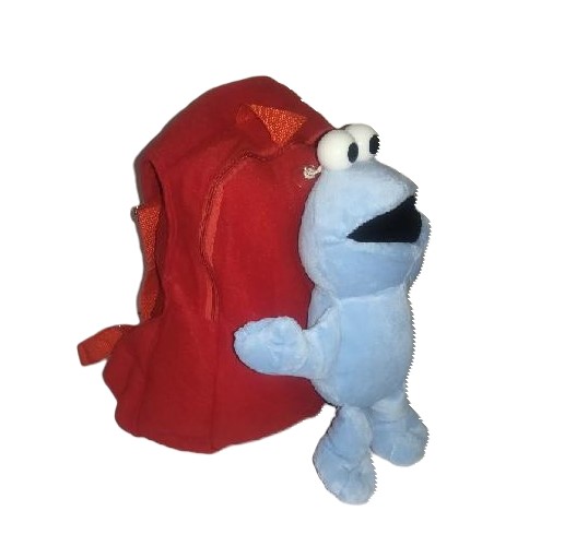 Dětský batoh na záda s plyšákem Elmo VÝPRODEJ