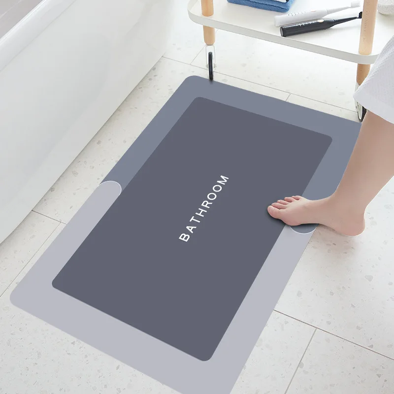 Absorpční rychleschnoucí předložka Bathroom 50x80cm šedá - model podélný