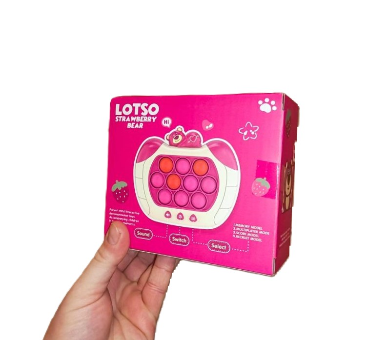 Elektronická hra Pop It Strawberry Teddy medvídek
