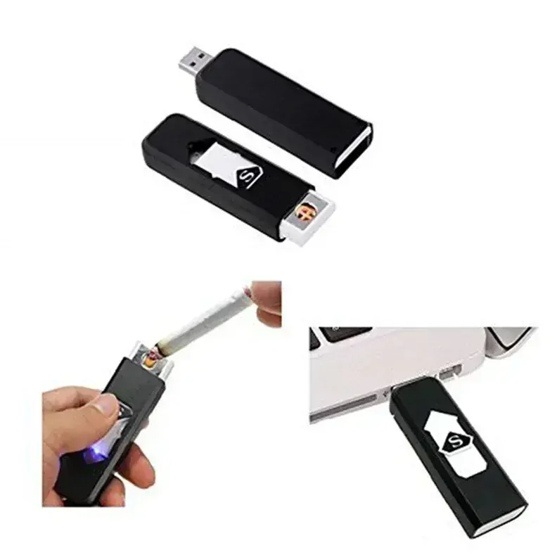 Elektronický USB zapalovač - černý