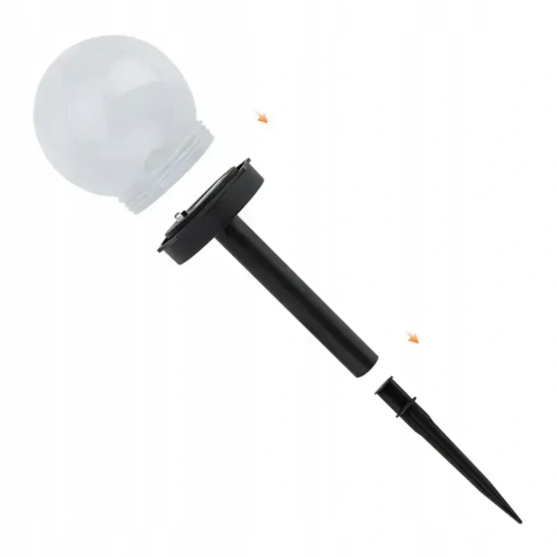 Solární LED zahradní lampy kulaté 2 kusy - barevné světlo