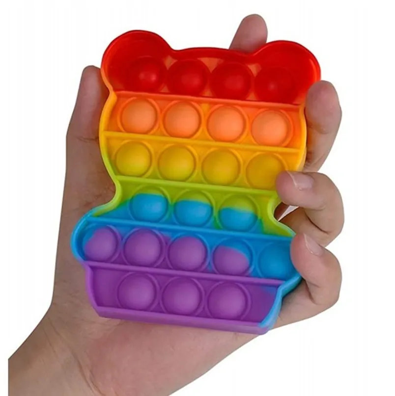 Pop it Antistresová hračka - medvídek duha 