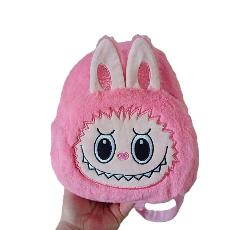 Plyšová hračka batůžek Labubu 26cm - růžový