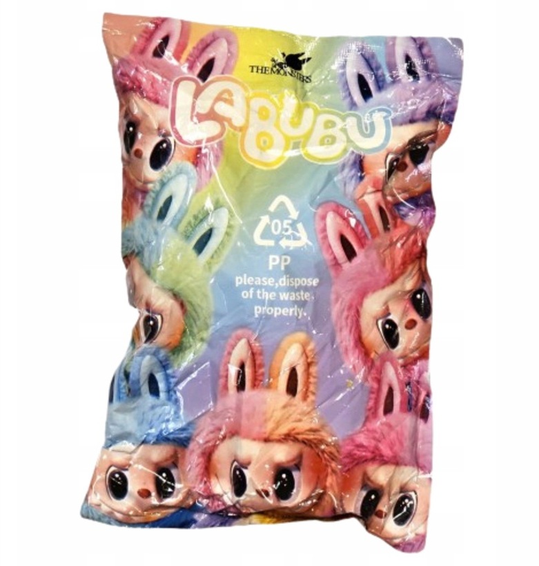 Plyšová hračka a přívěšek Labubu Mystery Box s překvapením - model duhovaný