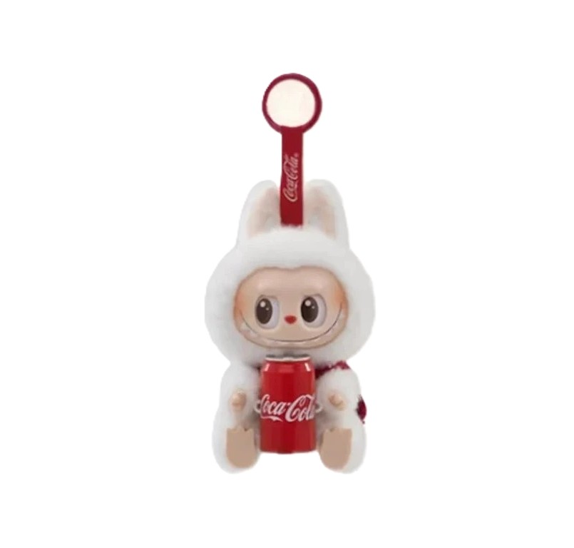 Plyšová hračka a přívěšek Labubu Mystery Box s překvapením - model Coca Cola