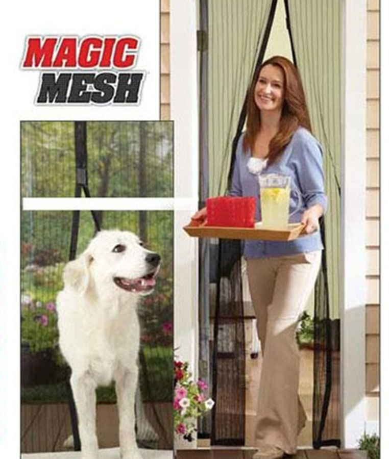 Síť do dveří proti hmyzu s magnety Magic Mesh - krémová