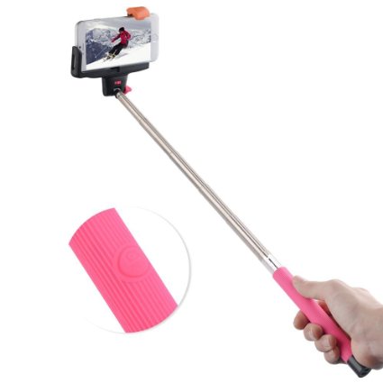 Selfie tyč na mobil Bluetooth Z07-5 - růžový