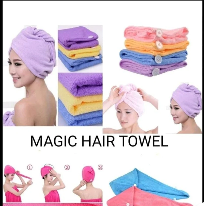 Rychleschnoucí turban na hlavu - modrý