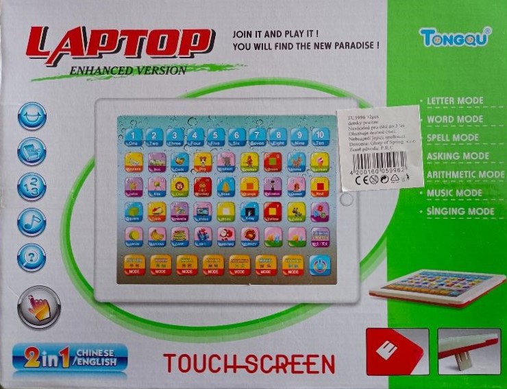 Chytrý vzdělávací tablet pro děti - zelený