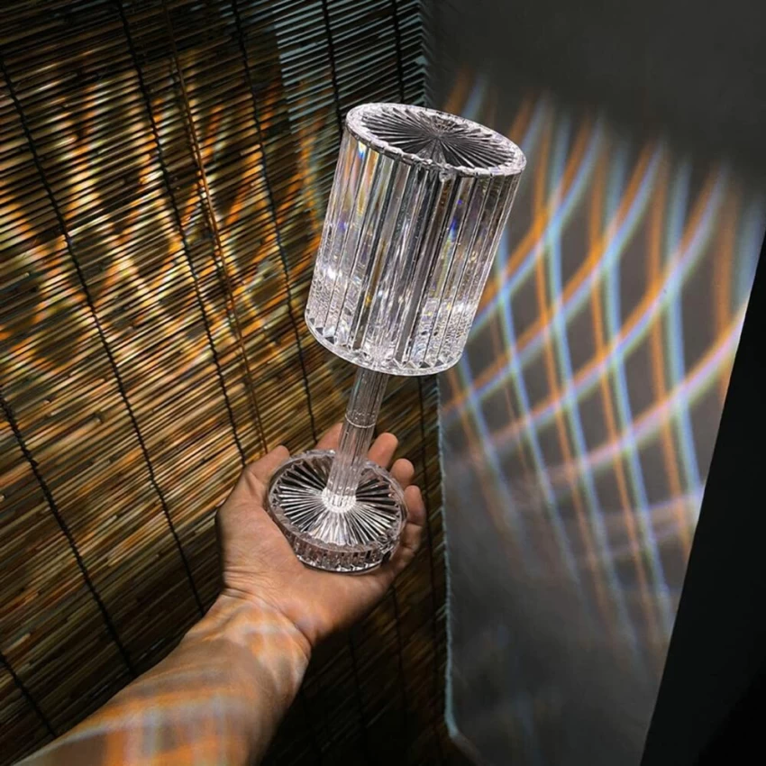 Krystalická stolní lampa model 003 - Crystal Table Lamp USB