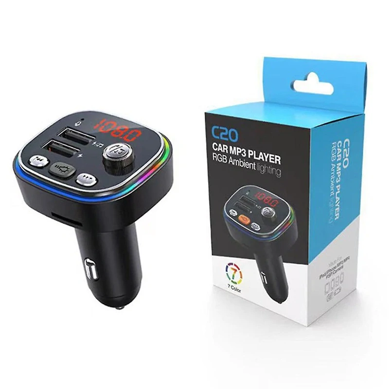 FM Transmitér do auta C20 Ambient - USB, Bluetooth, MP3