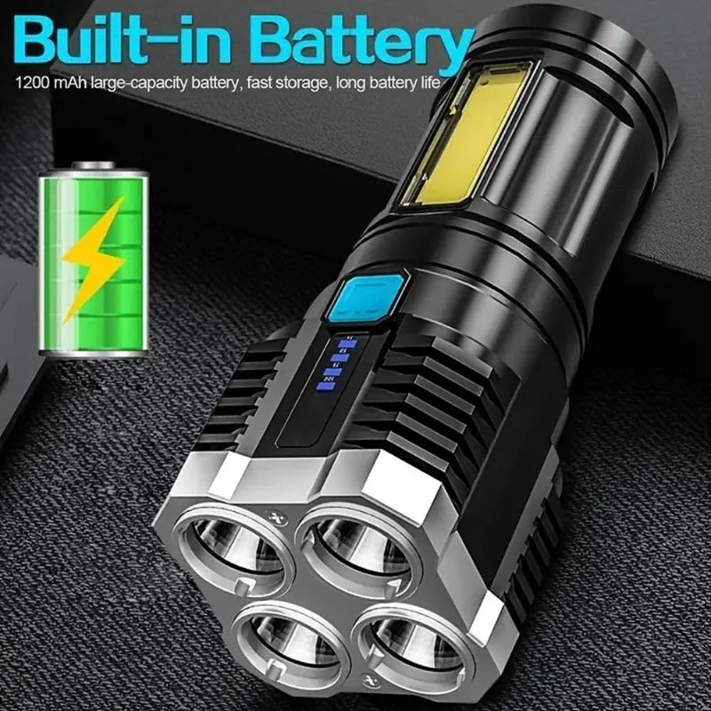 Výkonná a voděodolná LED svítilna L-S03 USB