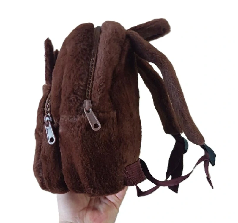 Plyšová hračka batůžek Labubu 26cm - hnědý