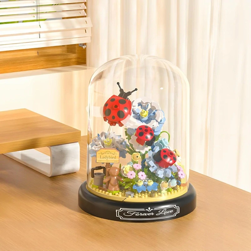 Stavebnice botanická zahrada s květy YKO Boutique P2283 - beruška