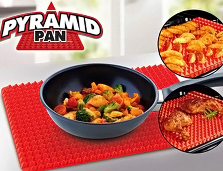 Silikonová podložka na pečení Pyramid Pan - červená