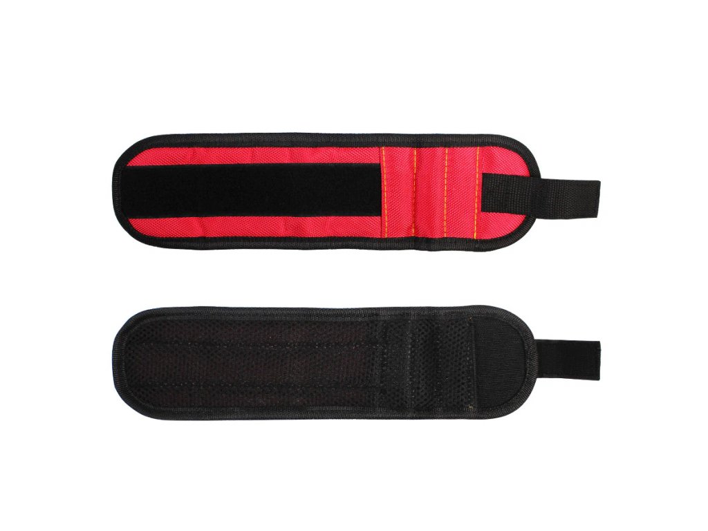 Magnetický náramek pro kutily Magnetic Wristband - červený