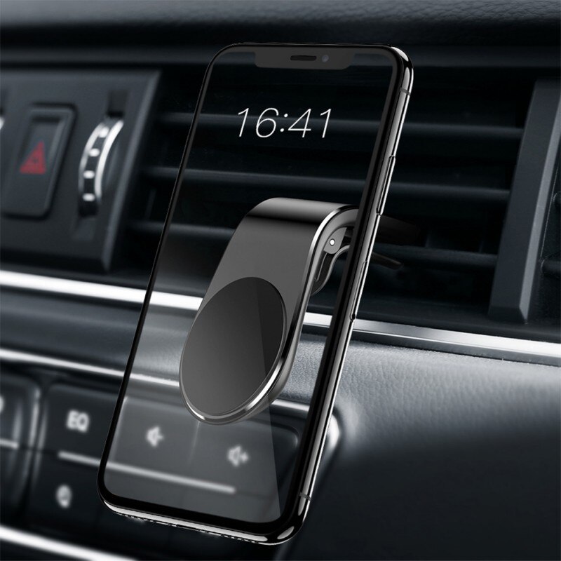 Magnetický držák telefonu s klipem do mřížky ventilace H-CT318 - černý