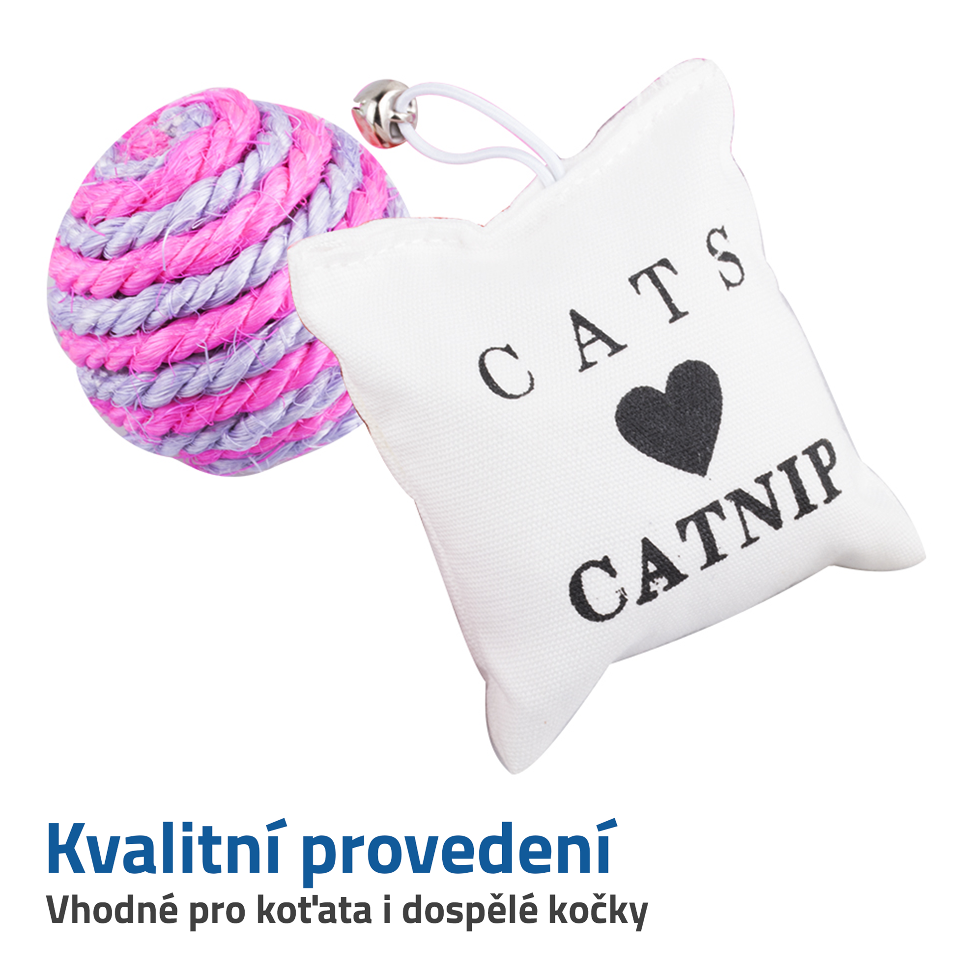 Set hraček pro kočky 16 dílů