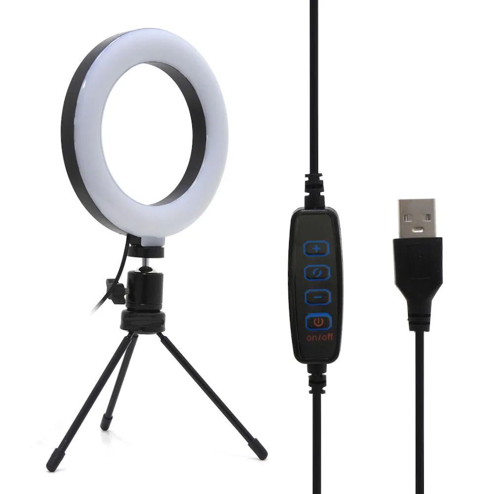 Kruhové LED světlo na selfie - průměr 16cm