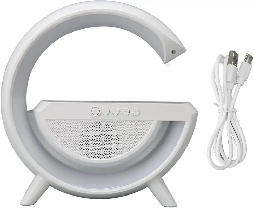 Bluetooth reproduktor s LED lampou a bezdrátovou nabíječkou HM-2301