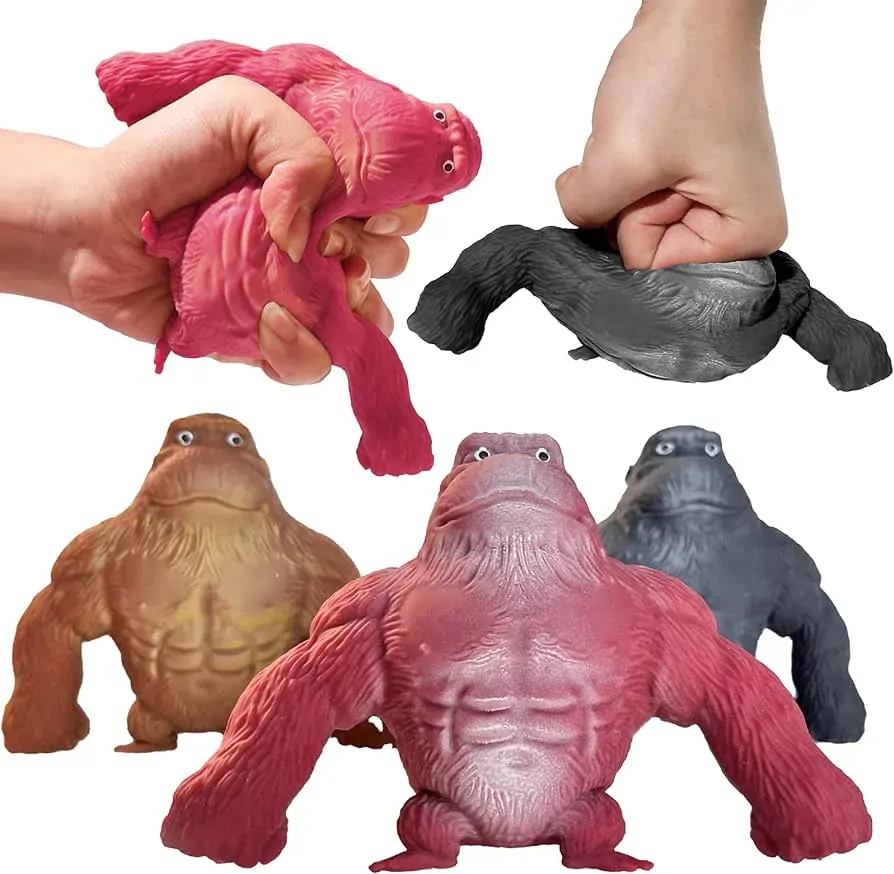 Antistresová zábavná natahovací opice Gorila Squishy Velká - více barev na výběr