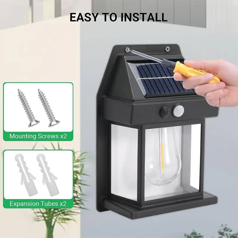 Solární nástěnná LED lampa se senzorem 888