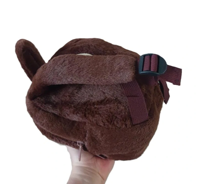 Plyšová hračka batůžek Labubu 26cm - hnědý