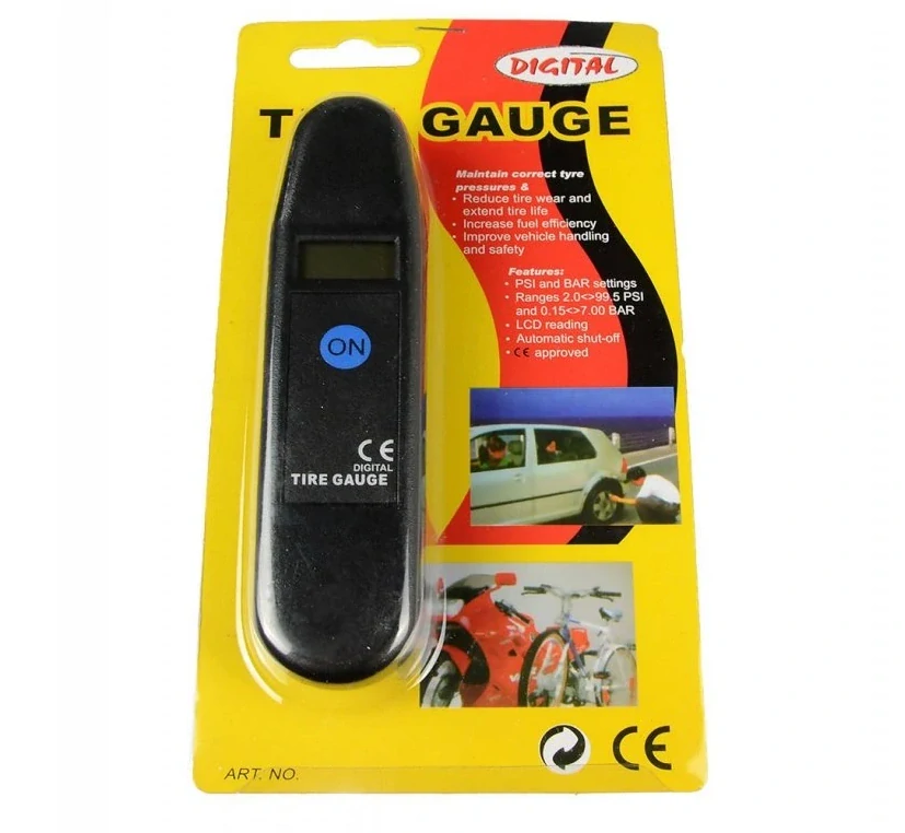 Digitální měřič tlaku v pneumatikách LCD Digital Tire Gauge