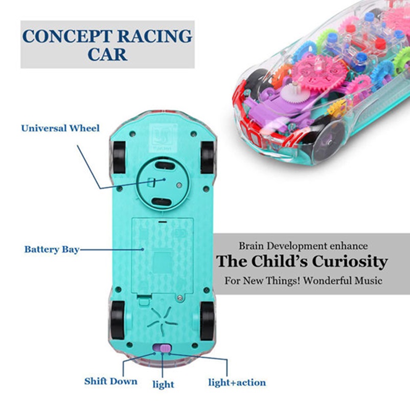 Průhledné autíčko se zvukem Concept Racing