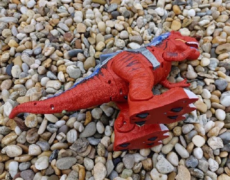 Chodící dinosaurus T-Rex s efekty cihlový - skladem poslední 1 kus!